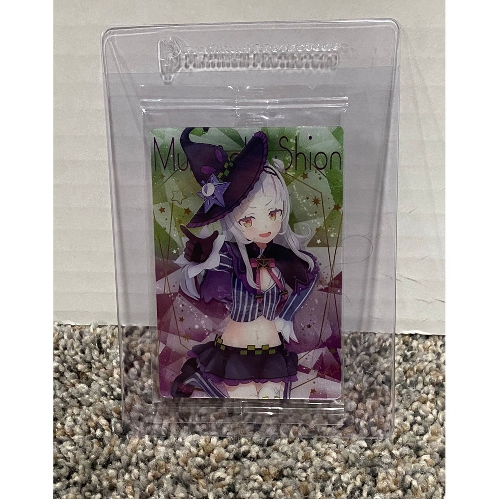 Bandai Hololive Wafer Card Murasaki Shion Profile Card Metallic Anime Card